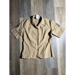 Defense Logistics Agency Valor Collection Khaki Military Uniform Shirt 10L S/S
